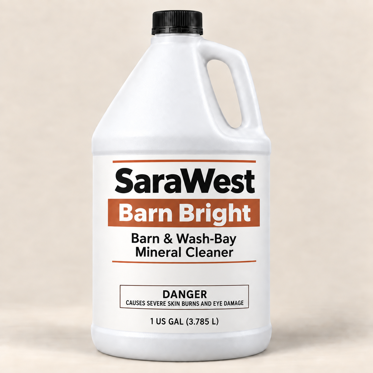 SaraWest Barn Bright one-gallon barn and wash-bay mineral cleaner
